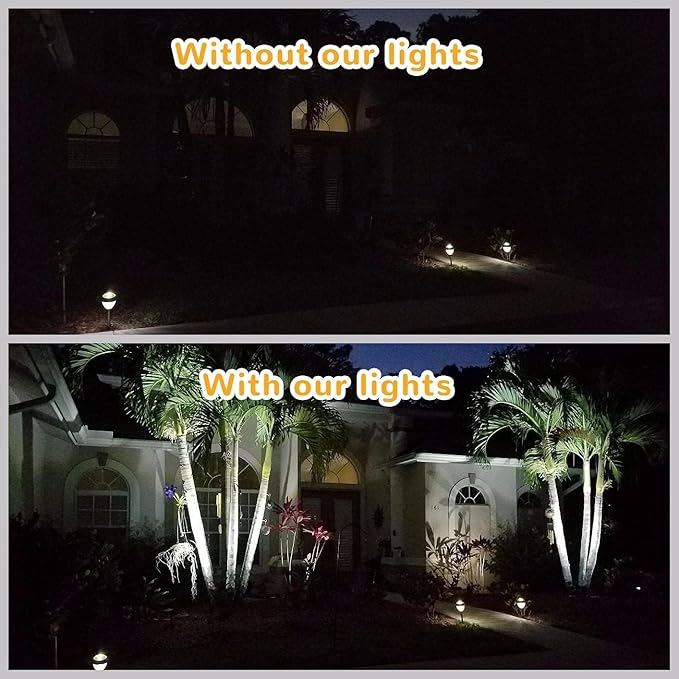 URPOWER Solar Lights Outdoor, 2-in-1 Waterproof Adjustable Solar Spotlights Outdoor Wall Light, Dusk-to-Dawn Solar | Lumora