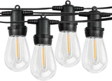 LED Outdoor String Lights 100FT Patio Lights with 33 Shatterproof S14 Vintage Edison Bulbs, Outside Hanging Light | Lumora