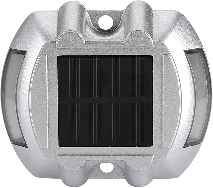 Tnfeeon Solar Pathway Lights Bright LED Outdoor Lighting with Six Water Lamps for Driveway Garden Up to 3280 Feet Viewing Distance (Flashing Blue)