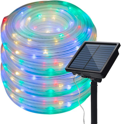 Solar Rope Lights Outdoor, 23ft 50LED Outdoor Rope String Lights Waterproof Copper Tube Wire String Lights for Garden,Yard, Path, Fence, Stairs, Backyard, Patio (Multicolor)