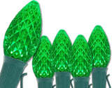 Wintergreen Lighting Set of 50 C7 OptiCore Green Outdoor Christmas Lights - Commercial Grade LEDs for Outside, St. | Lumora