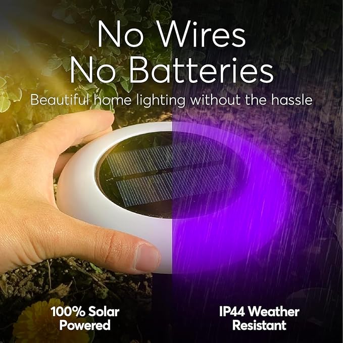 Colorize Colorful Pathway Solar Light (6 Lights) Decorative Weatherproof Auto On/Off Outdoor Lights - Decorate Your Garden, Landscape, Patio, Pool, Yard with Ultra-Bright LED Light