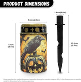 Crow Pumpkin Garden Decor Solar Light Outdoor Stake Patio Yard Lawn Porch Pathway Grave Solar Lights for Cemetery | Lumora