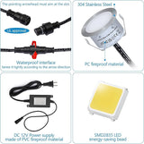 HIBOITEC Recessed LED Deck Light Kits with Remote Control φ42mm, 10 Pack Deck Lighting IP67 Waterproof, 12V Low | Lumora