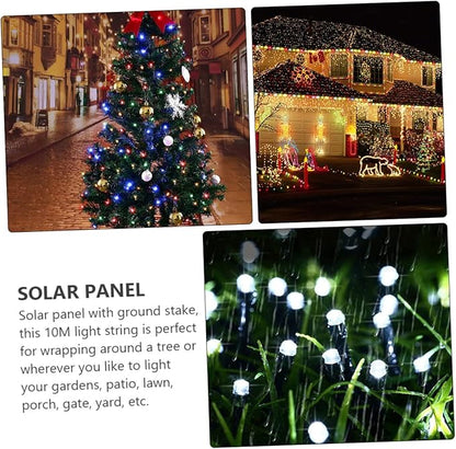 LIFKOME 100 Led Solar String Lights 10m Waterproof Auto On/Off Ip65 Outdoor Garden Decor Energy Efficient for Trees Porch Yard