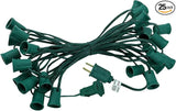 C9 Light Strand, 25Ft Outdoor String Lights Christmas Stringer with 25 E17 Light Sockets, Outdoor Stringer Set for | Lumora