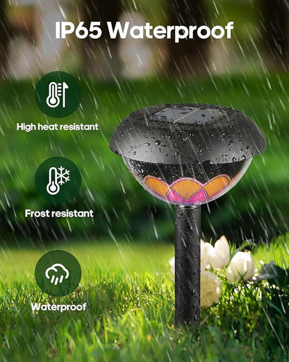 olar Pathway Light, 2-in-1 LED Solar Garden Lights, Waterproof Cordless Outdoor Projection Lights for Yard Lawn Backyard Walkway Garden Table Fence Landscape Gifts - Sunflower 1Pack