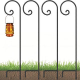 BEAU JARDIN 8 Pack Solar Pathway Lights + Pack Shepherds Hook 65 inch - Outdoor Lighting Accessory | Lumora