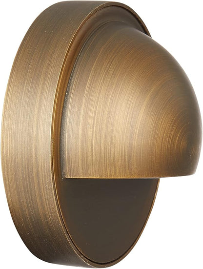VOLT Cast Brass 12V Deck Light (Bronze) with 3W 2700K Warm White G4 LED Bulb for Low Voltage Landscape Lighting on Outdoor Patio, Railing, Step, Fence & Dock