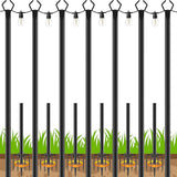 7 Pack 10 FT String Light Poles,Metal with Fork Lights Poles for Outdoor String Light, Rustproof Heavy Duty for | Lumora
