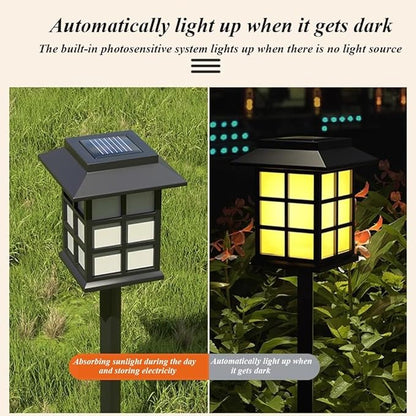 Etlegor Chinese Decor Lights, Solar Pathway Lights Waterproof Lawn Night Light for Outside/Lawn/Patio/Yard/Pathway/Walkway/Driveway Decoration ﻿ (Color : Warm Light, Size : 4PCS)