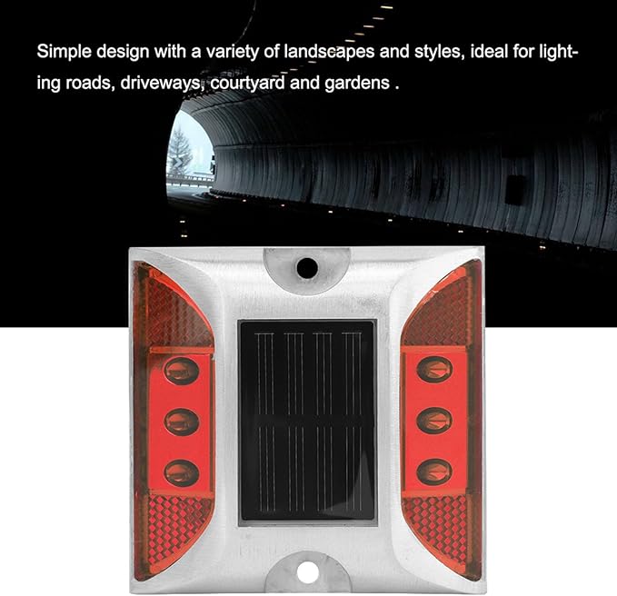 LED Solar Power Ground Marker Lights, Outdoor Driveway Road Spike Lamp, Solar - Powered LED Ground Light with 1000m | Lumora