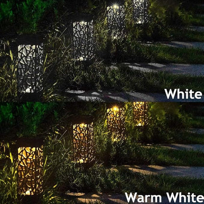 Uonlytech 6-Pack Solar Stake Lights Waterproof Outdoor Garden Lamp for Courtyard Walkway Landscape No Wiring Required