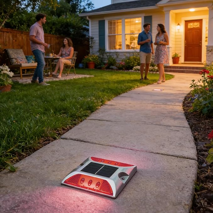 Outdoor Solar Landscape Lamps, Waterproof Ground Pathway Lights, Solar Ground Light For Garden Sidewalk Walkway Backyard Patio Stair Entrance Garage Parking Lot Street, Energy-Saving LED Yard Lighting