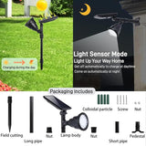 Solar Spotlights Outdoor 18 LED 300 Lumens Waterproof Adjustable Wall Light for Patio Garden Driveway (1 Pack) | Lumora