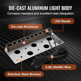 VEVOR LED Hardscape Lighting, 6.8 Inch Retaining Wall Lights, 3W 12V-24V AC/DC Low Voltage Paver Light, IP68 | Lumora