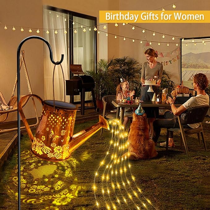 Solar Watering Can Lights, Unique Gardening Owl Gifts for Christmas Mom Women Grandma Birthday, Waterproof Large | Lumora