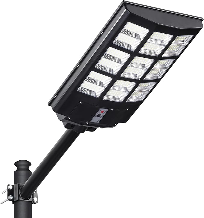 8000W Solar Street Lights Outdoor Waterproof – 240,000LM 7000K LED with Motion Sensor, 324 LEDs, 240° Wide Angle, Dusk to Dawn Solar Flood Lights for Yard, Parking Lot, Garage