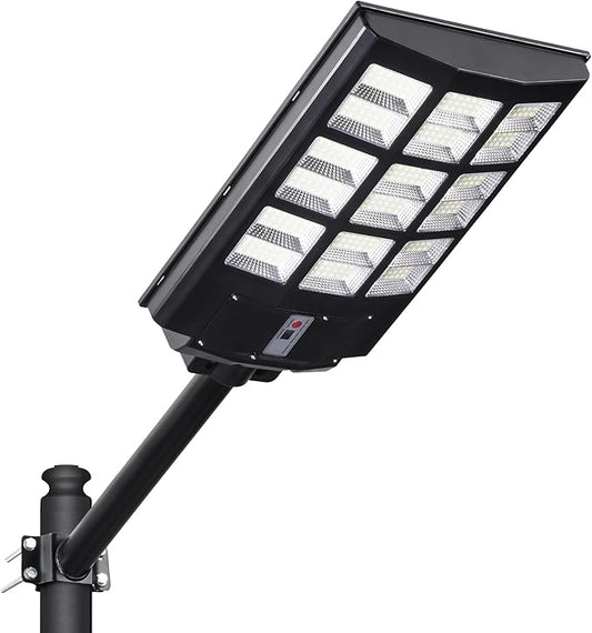 8000W Solar Street Lights Outdoor Waterproof – 240,000LM 7000K LED with Motion Sensor, 324 LEDs, 240° Wide Angle, Dusk to Dawn Solar Flood Lights for Yard, Parking Lot, Garage