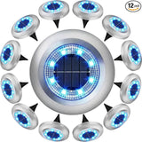 Solar Lights Outdoor,12 Pack Solar Garden Lights for Pathway,Yard,Deck,Lawn,Patio,Walkway,Driveway,Step（Blue） | Lumora