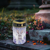 Rabbit Floral Solar Cemetery Grave Decorations, Waterproof Memorial Cemetery Decorations - Outdoor Path Light | Lumora