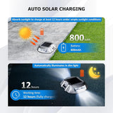 JIGUOOR Solar Deck Lights LED Driveway Lights Solar Powered Dock Light Outdoor IP68 Waterproof Road Markers for | Lumora