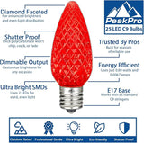 Novelty Lights 250CT C9 LED Faceted Ultra Bright Dimmable Outdoor Christmas Light Replacement Bulbs - Decorative | Lumora