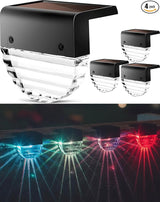 TIJNN Solar Deck Lights Outdoor, Fence Lights Waterproof Led Lights for Outdoor Stairs, Step, Yard,Patio Decor | Lumora