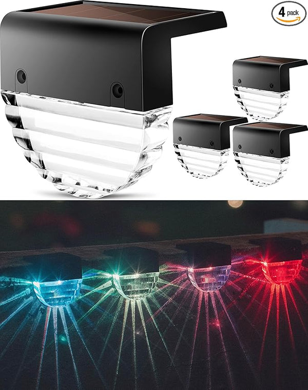 TIJNN Solar Deck Lights Outdoor, Fence Lights Waterproof Led Lights for Outdoor Stairs, Step, Yard,Patio Decor | Lumora