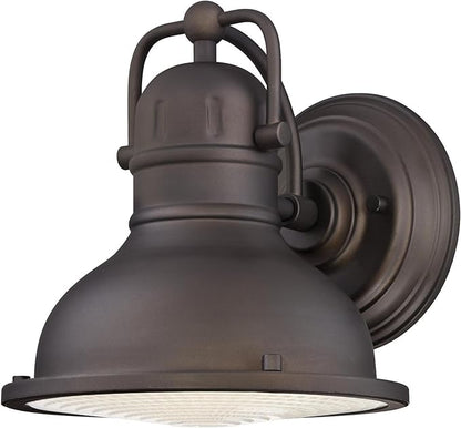 Westinghouse Lighting 6203400 Orson One-Light LED Outdoor Wall Fixture, Oil Rubbed Bronze Finish with Clear Prismatic Lens