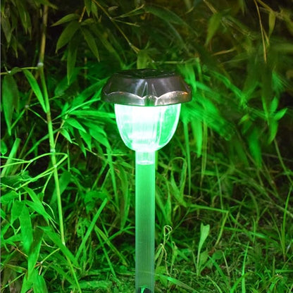 Solar Lights Led Outdoor Decorative Pp Plastic Garden Light Landscape Path Lamp Solar Pathway Lights Outside Waterproof Ground Lamp Multicolor for Garden Patio Yard Landscape Driveway
