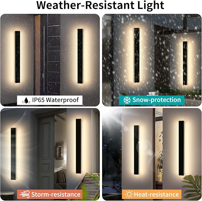 Mikeru 39inch Outdoor Wall Light Fixtures, 3000k Exterior Wall Sconces, Acrylic Invisible Exterior Wall Light for | Lumora