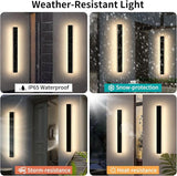 Mikeru 39inch Outdoor Wall Light Fixtures, 3000k Exterior Wall Sconces, Acrylic Invisible Exterior Wall Light for | Lumora