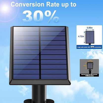 WELALO Solar Spot Lights Outdoor Waterproof IP65, 6 Pack 4 Lighting Modes Solar Powered Landscape Spotlights with Auto On/Off, Solar Garden Christmas Yard Pathway Wall Lights for Outside, Warm White