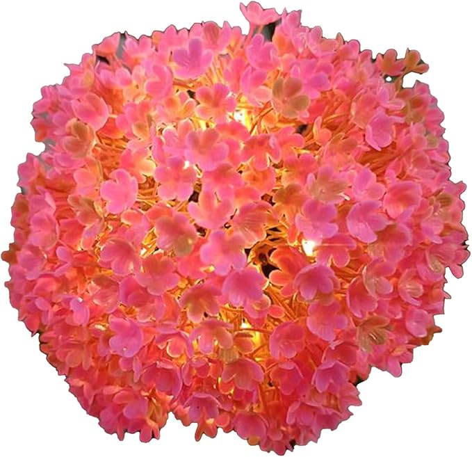 ZJchao Solar Ball Light Outdoor Garden Decorative for Courtyard (Pink)