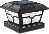 SIEDiNLAR Solar Post Cap Lights Outdoor 2 Color Modes 8 LEDs for 4x4 5x5 6x6 Posts Fence Patio Deck Decoration Warm | Lumora