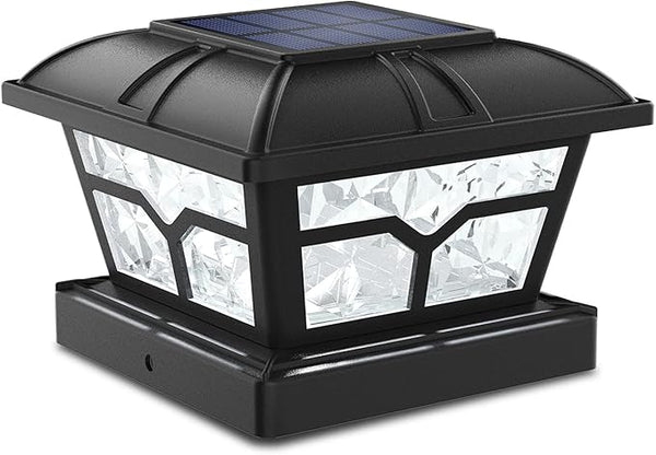 SIEDiNLAR Solar Post Cap Lights Outdoor 2 Color Modes 8 LEDs for 4x4 5x5 6x6 Posts Fence Patio Deck Decoration Warm | Lumora