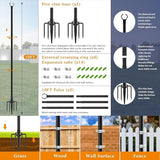 10 Pack String Light Poles,10 Ft Light Poles for Outside String Lights,Outdoor Lights Pole with Fork,Metal Poles | Lumora