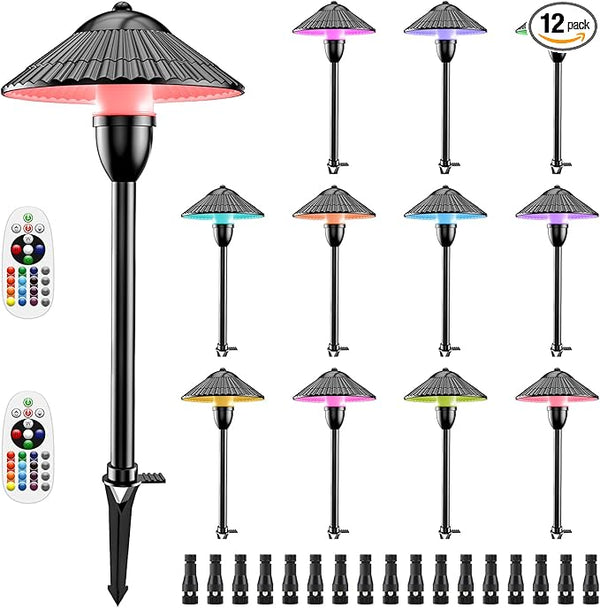 ZUCKEO RGBW Low Voltage Landscape Lighting 5W Color Changing Pathway Lights 12-24V Multi-Color LED Path Lights | Lumora