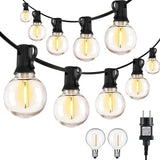100FT LED Outdoor String Lights Patio Lights with 37 Shatterproof G40 Vintage Edison Bulbs, Outside Hanging Lights | Lumora