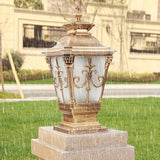 Outdoor Aluminum E27 Garden Community Square Wall Pillar Lamp Waterproof Villa Gate Light Door Column Lamp Lantern | Lumora