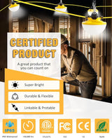 100FT Construction String Light 130W 16000Lm, 5000K Industrial Grade LED String Work - Outdoor Security Flood Light | Lumora