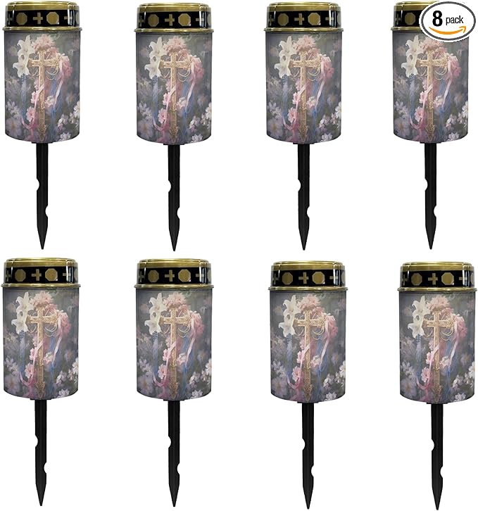 Solar Outdoor Lights Solar Lights Waterproof Solar Cross for Cemetery Garden Stake Lights Solar Pathway Lights for | Lumora