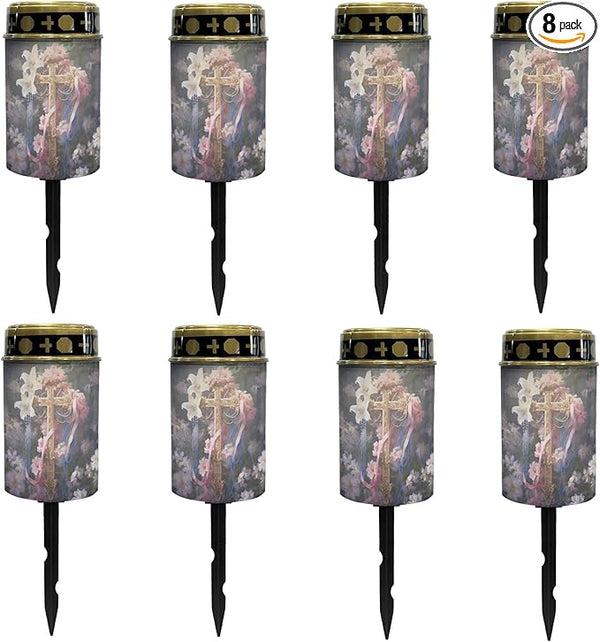 Solar Outdoor Lights Solar Lights Waterproof Solar Cross for Cemetery Garden Stake Lights Solar Pathway Lights for | Lumora
