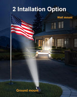1 Pack Solar Powered Outdoor Spot Lights Outside Waterproof 20 LEDs Landscape Spotlights Dusk to Dawn for House | Lumora