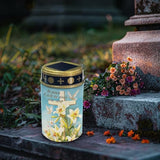 Cemetery Decorations for Grave Lily Solar Cross for Cemetery Grave Waterproof Dusk to Dawn - Outdoor Path Light | Lumora
