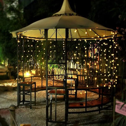 Toodour Solar String Lights Outdoor, 36ft 60 LED Globe String Light with 8 Mode, Waterproof Crystall Ball Lights Solar Patio Lights for Garden, Lawn, Patio, Gazebo, Yard, Outdoor Decor - Warm White