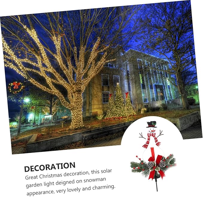 Christmas Snowman Solar Garden Path Light Led Outdoor Decoration for Lawn and Landscape Charming Holiday Solar Lamp for Christmas Decor