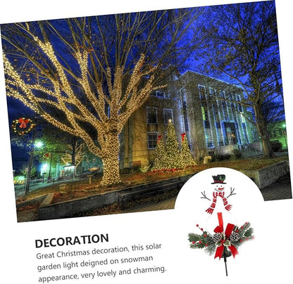 Christmas Snowman Solar Garden Path Light Led Outdoor Decoration for Lawn and Landscape Charming Holiday Solar Lamp for Christmas Decor