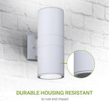 ASD 2 Light Outdoor Wall Light Fixture | 120W E26 Bulb Socket 120V ETL Cylinder Up Down Lights | | Lumora